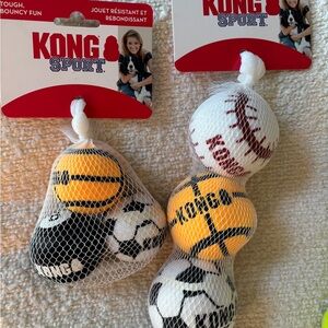 KONG Sport Dog Toy Balls in Black, White, and Yellow